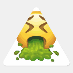 emoji puking triangle sticker