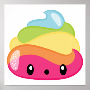 Emoji Raimbow Poop! Poster