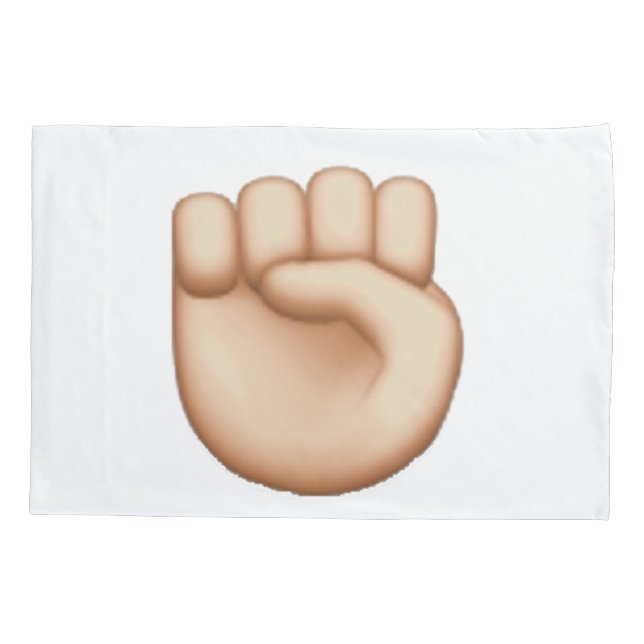 Emoji - Raised Fist Pillowcase (Back)