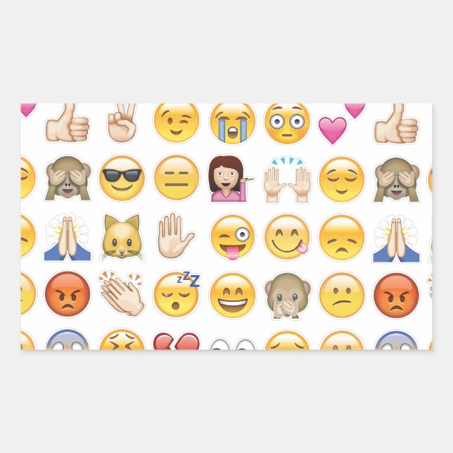 emoji rectangular sticker (Front)