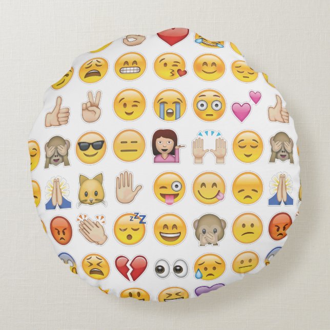 emoji round pillow (Back)