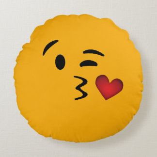 Emoji Round Pillow