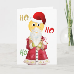 Emoji Santa Christmas Card
