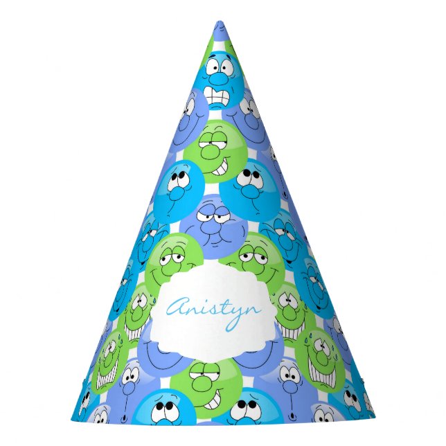 Emoji 😀 Silly Fun Faces Party Hat (Front)
