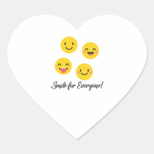 Emoji smile for everyone heart sticker