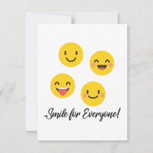Emoji smile for everyone thank you card