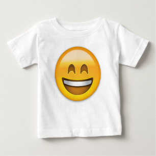 Emoji Smiling Face Open Mouth And Smiling Eyes Baby T-Shirt
