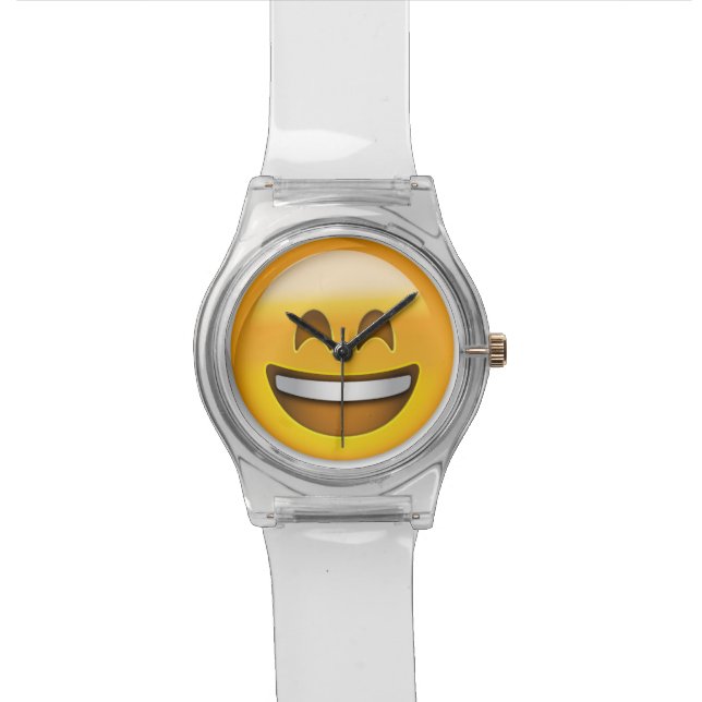Emoji Smiling Face With Open Mouth Smiling Eyes Watch (Close Up)