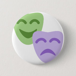 Emoji Twitter - Drama Theater 6 Cm Round Badge