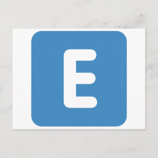 emoji Twitter - Letter E Postcard