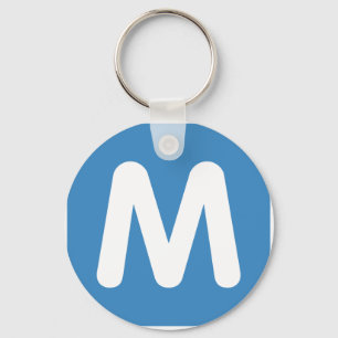 Emoji Twitter - Letter M Key Ring