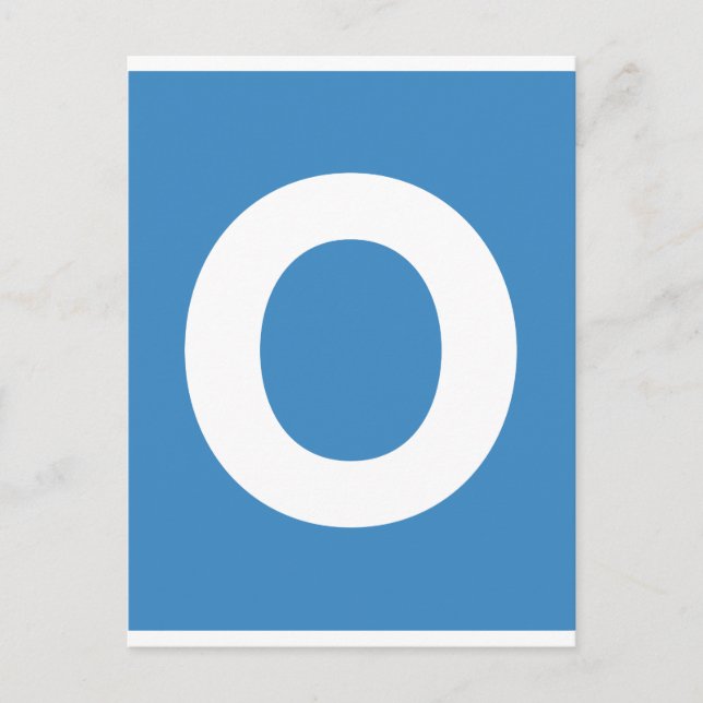 Emoji Twitter - Letter O Postcard (Front)