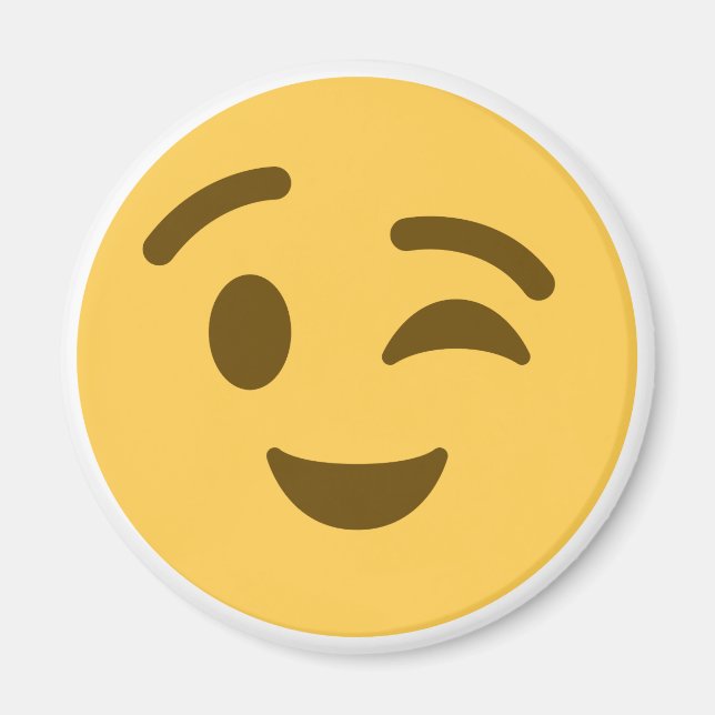 Emoji Wink Magnet (Front)