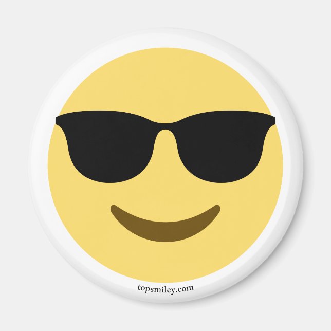 Emoji with sunglasses cool magnet (Front)