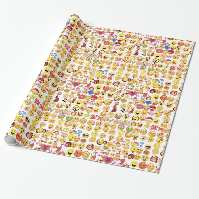 emoji wrapping paper (Unrolled)
