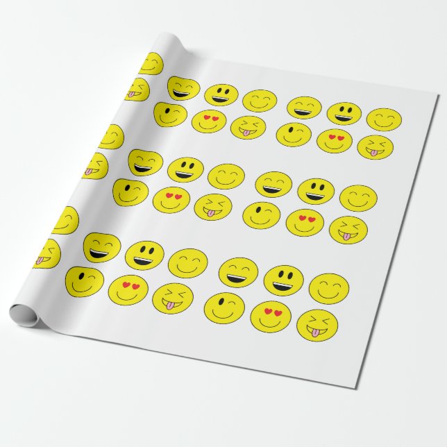 Emoji Wrapping Paper (Unrolled)