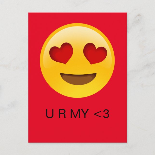 Emoji You Are my Heart valentine's card (Front)