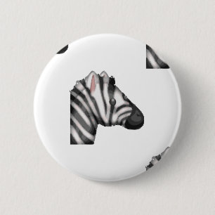 emoji zebra 6 cm round badge