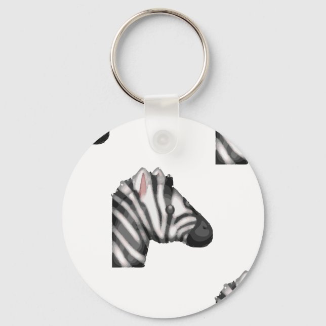 emoji zebra key ring (Front)