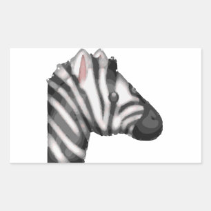 emoji zebra rectangular sticker