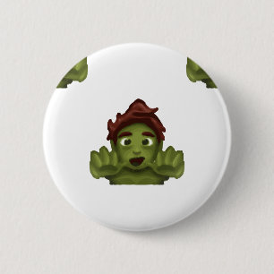 emoji zombie man 6 cm round badge