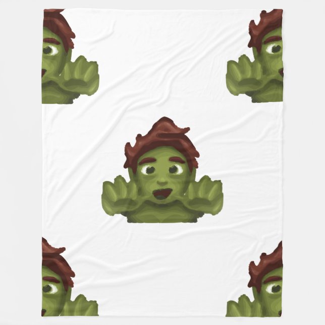emoji zombie man blanket (Front)