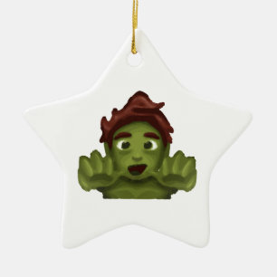emoji zombie man ceramic tree decoration