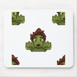 emoji zombie man mouse pad