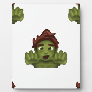 emoji zombie man plaque