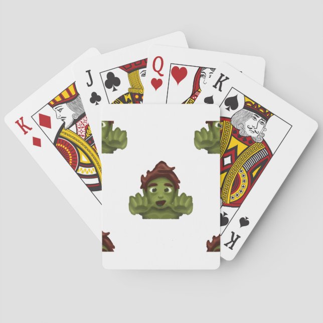 emoji zombie man playing cards (Back)