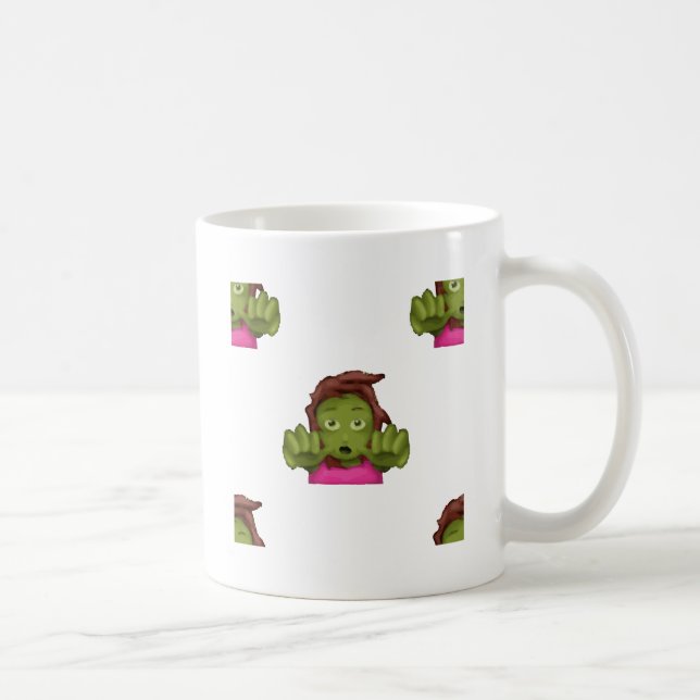 emoji zombie woman coffee mug (Right)