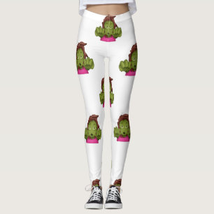 emoji zombie woman leggings