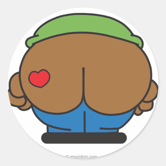 Emojidom stickers: Black mooning Classic Round Sticker (Front)