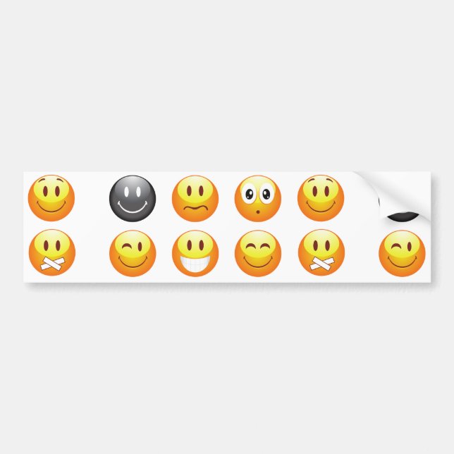 emojis bumper sticker (Front)
