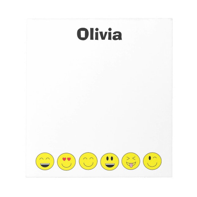 Emojis Personalised Notepad (Front)