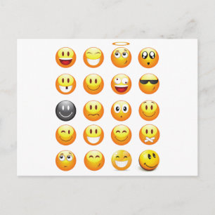 emojis postcard