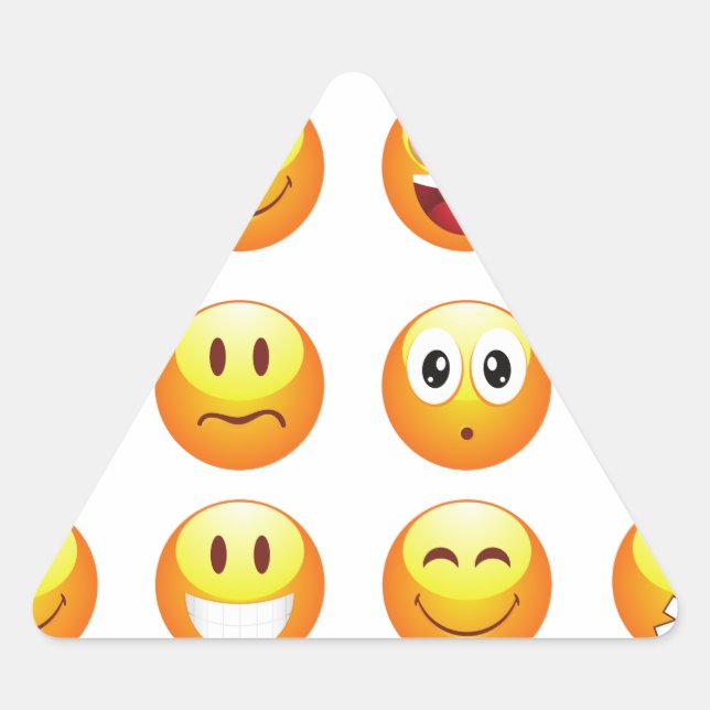 emojis triangle sticker (Front)