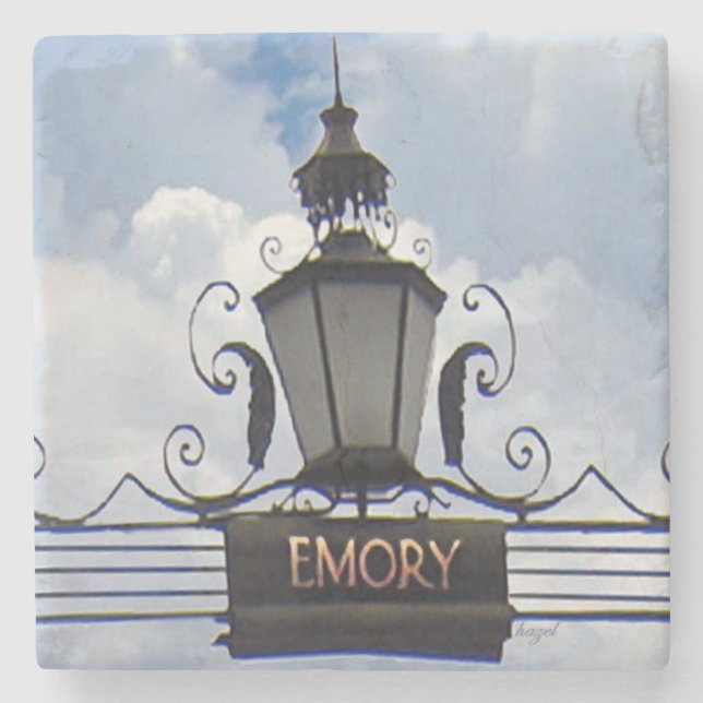 Emory University Lantern, Atlanta Marble Stone Coa Stone Coaster (Front)
