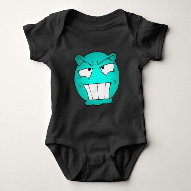 Emote Face Baby Bodysuit (Front)