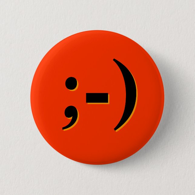 Emote-o-Lantern - orange 6 Cm Round Badge (Front)