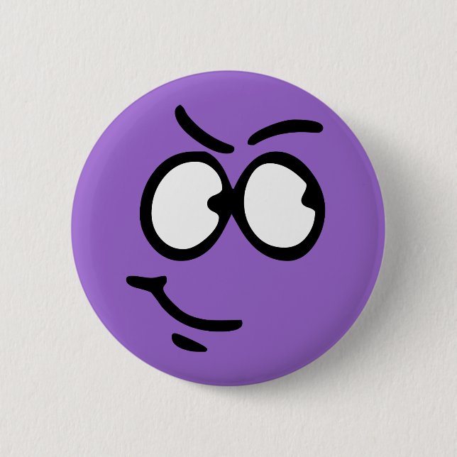 Emoticon Customisable Background Button (Front)