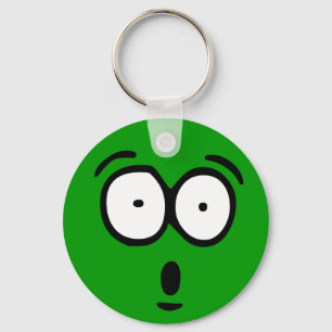 Emoticon Customisable Background Keychain