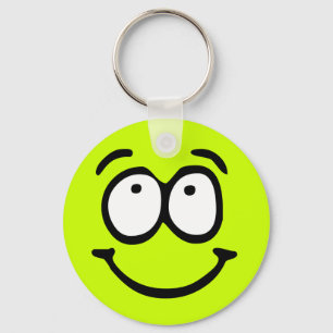Emoticon Customisable Background Keychain