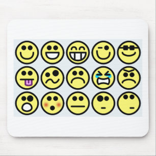 emoticon happy face mouse pad
