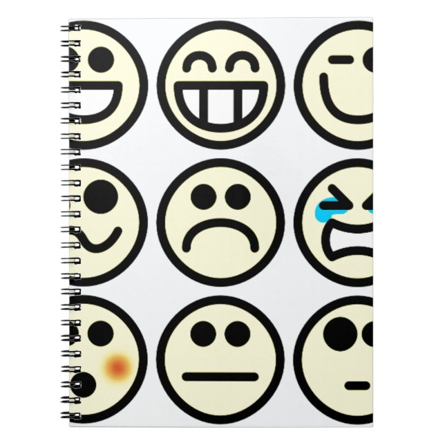 emoticon happy face notebook (Front)