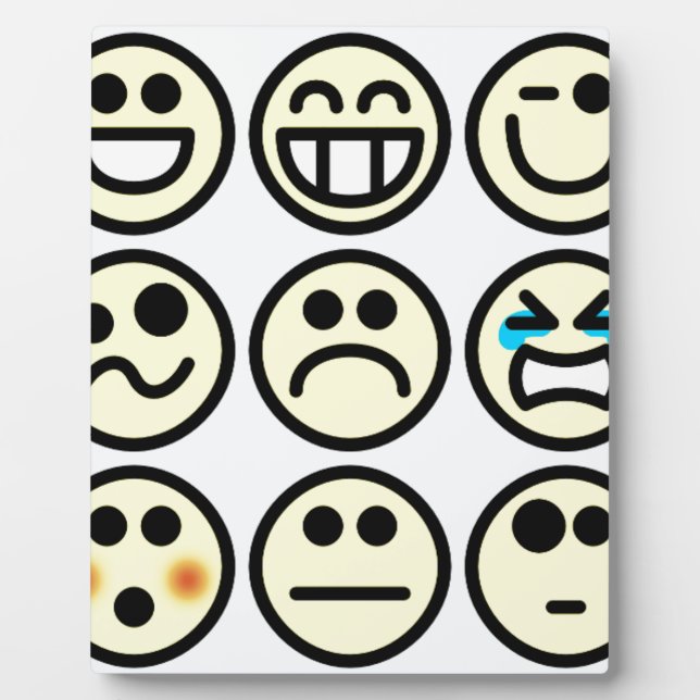 emoticon happy face plaque (Front)