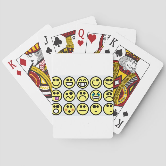 emoticon happy face playing cards (Back)