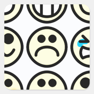 emoticon happy face square sticker