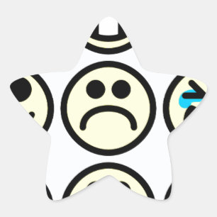 emoticon happy face star sticker