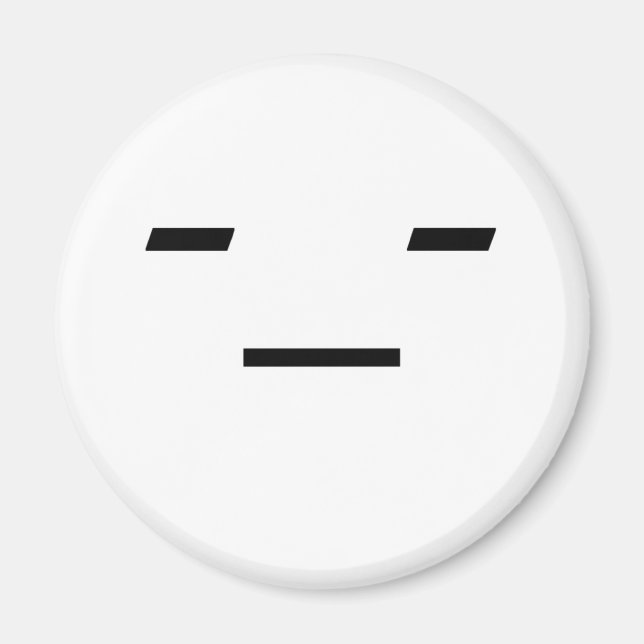 Emoticon: Not Amused Magnet (Front)